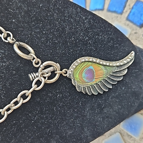 Angel Wing Feather Necklace. - Picture 3 of 3